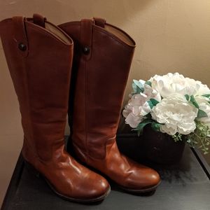 Frye Melissa button boots Cognac size 8.5
